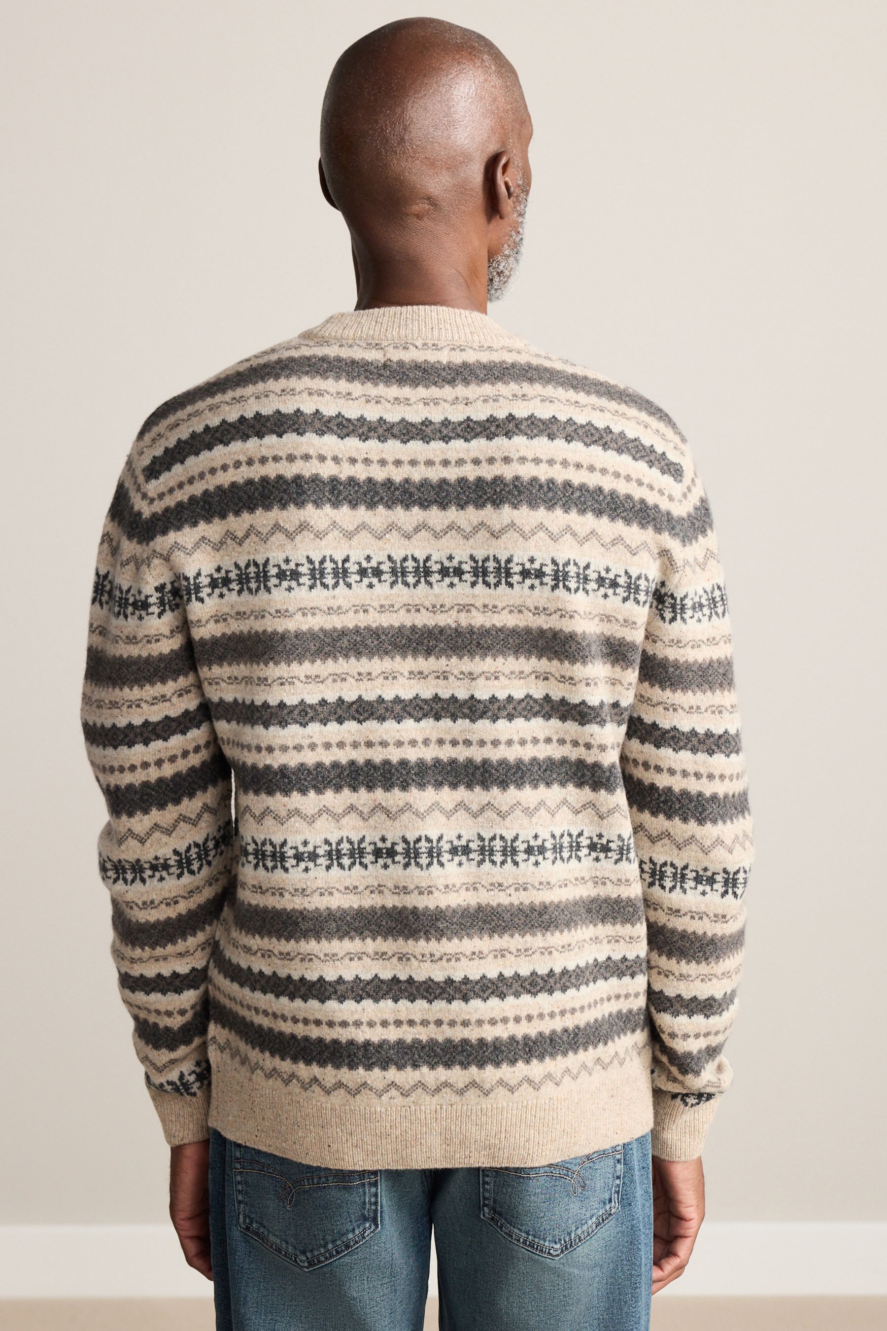 Next Norwegerpullover Regular Fit Rundhalspullover mit Fairisle-Muster (1-tlg)