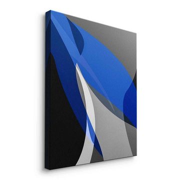 DOTCOMCANVAS® Leinwandbild Blue and gray, Leinwandbild Blue and gray blau grau moderne abstrakte Kunst Wandbild