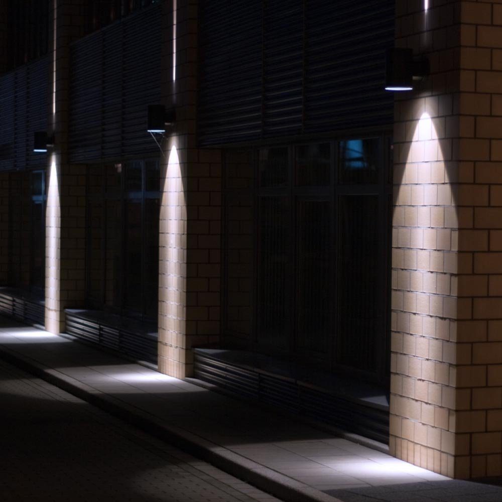 LED Wand Leuchten Außen Fassaden Strahler Fackel Lampen Terrassen Beleuchtung