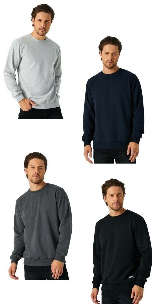 COMEOR Sweatshirt Herren Pullover bequeme Sweater (4-tlg) aus Baumwollmischung