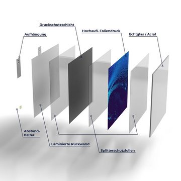 DEQORI Glasbild 'Flüssiger Milchglaseffekt', 'Flüssiger Milchglaseffekt', Glas Wandbild Bild schwebend modern