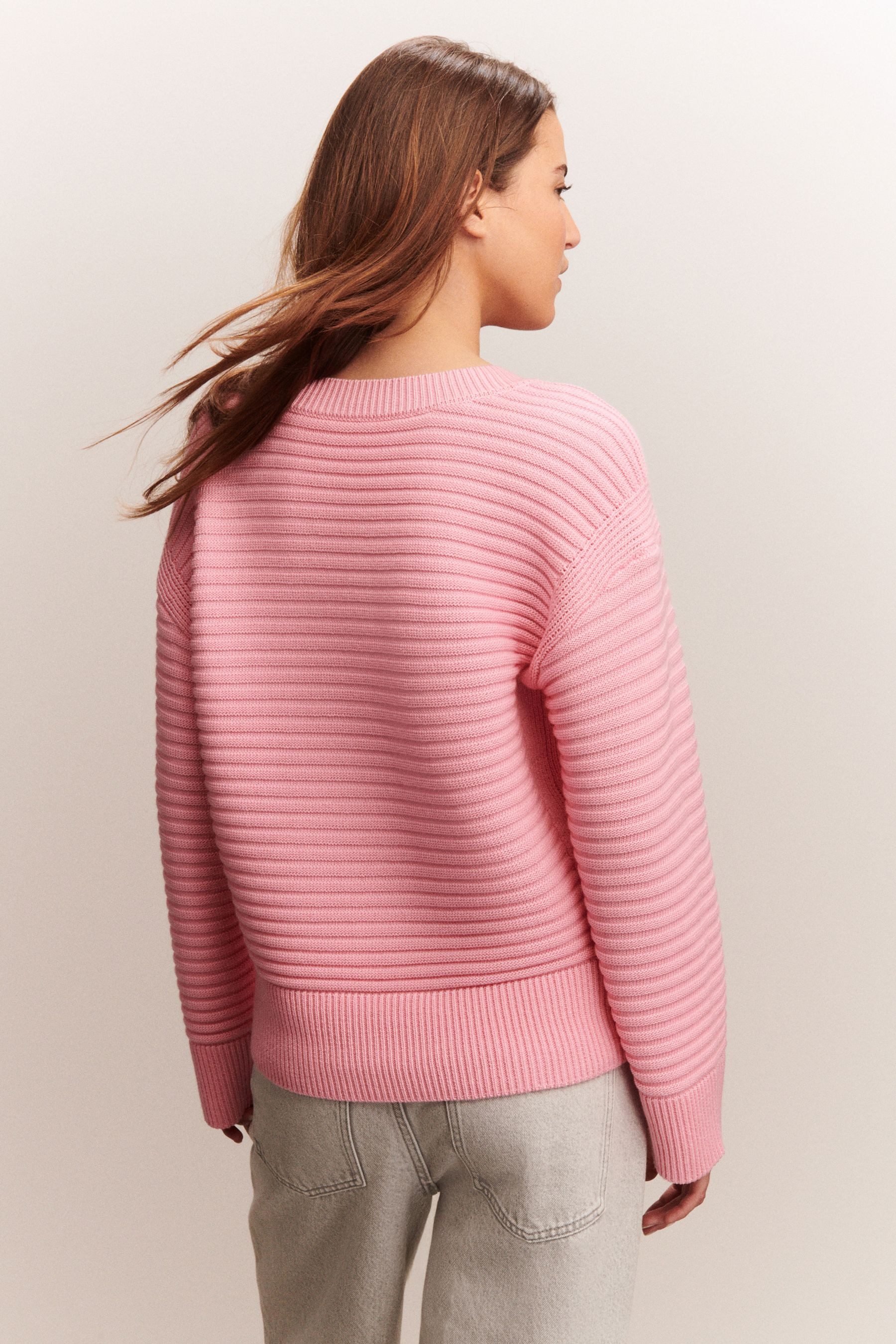 Next V-Ausschnitt-Pullover Gerippter Strickpullover mit V-Ausschnitt günstig online kaufen