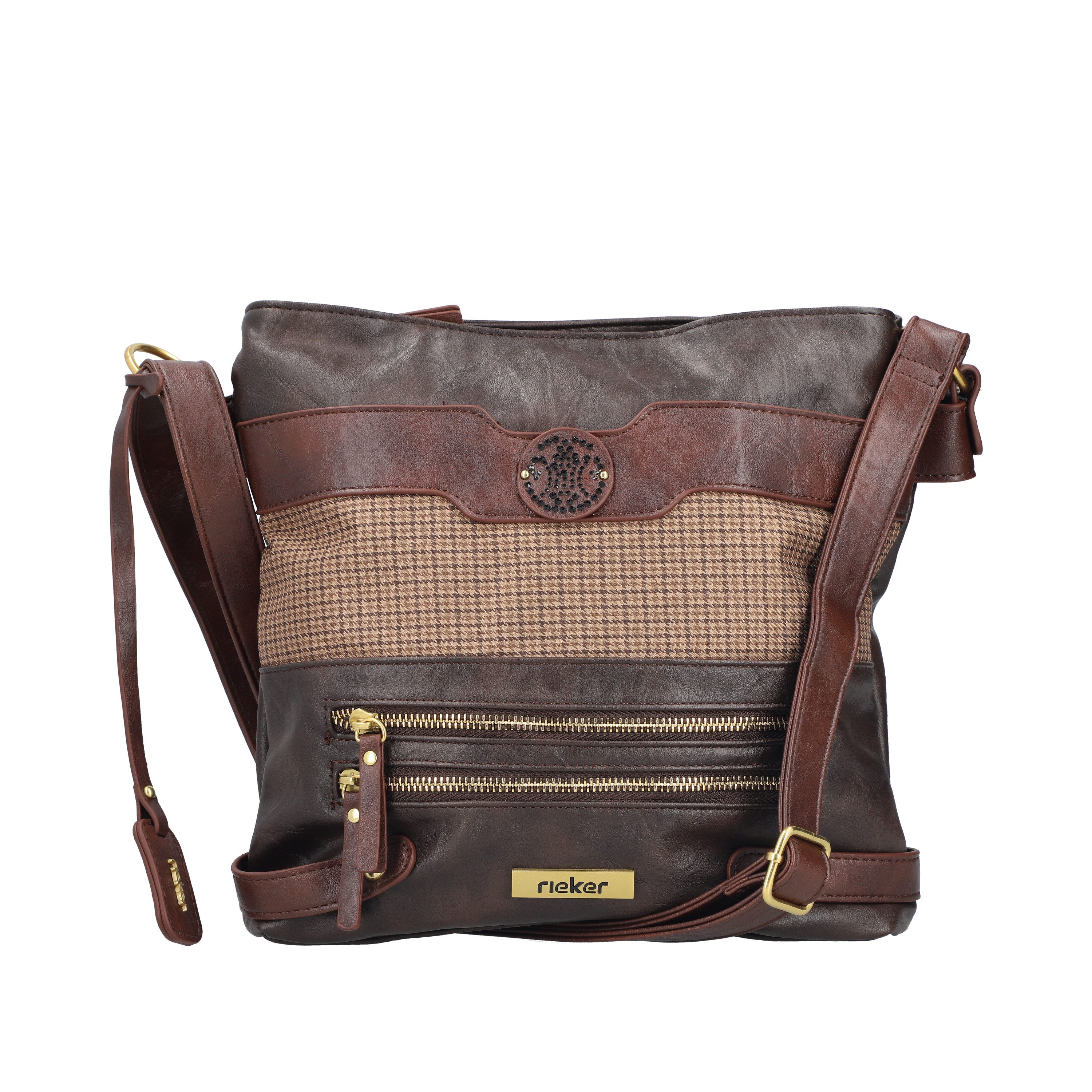 Rieker Umhängetasche, Schultertasche, Damen-Tasche mit praktischem Reißverschluss-Rückfach