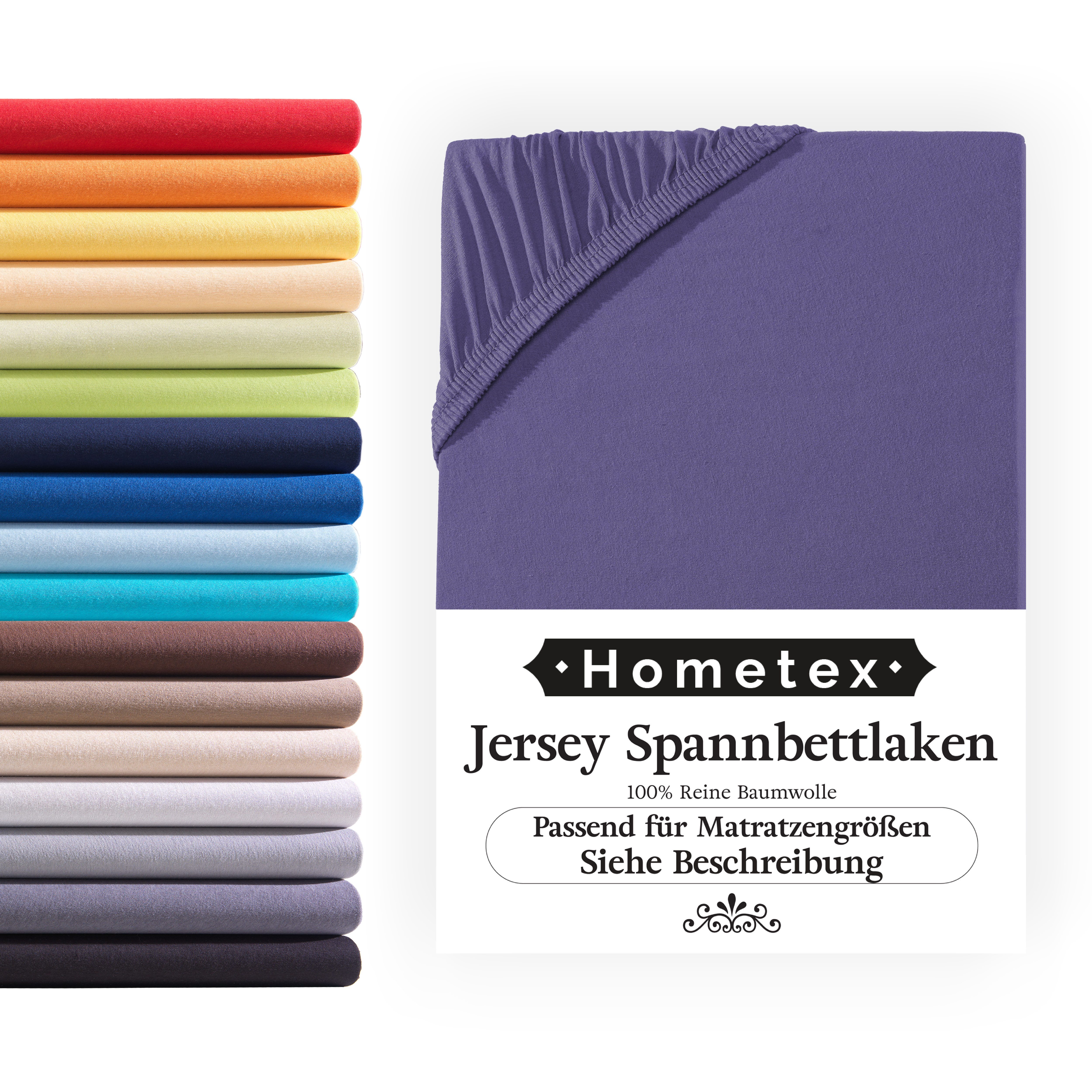 Hometex Premium Textiles Spannbettlaken Jersey-Bettlaken aus 100% Baumwolle günstig online kaufen