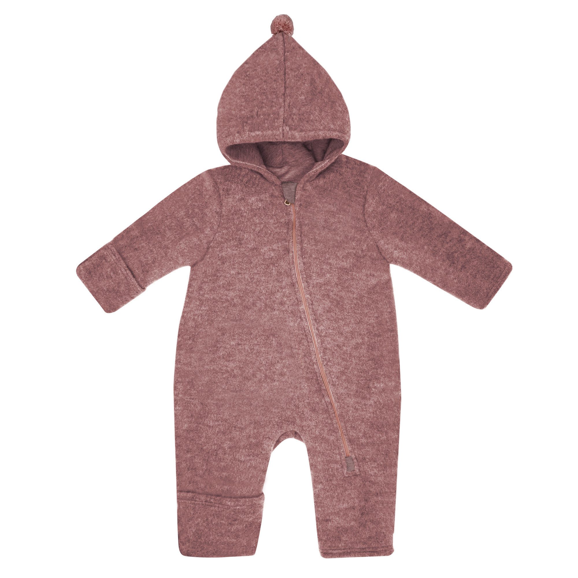 Baby Winter Overall Fleece Strampler - Kuscheliger Schneeanzug Mit Kapuze 0-12 Monate