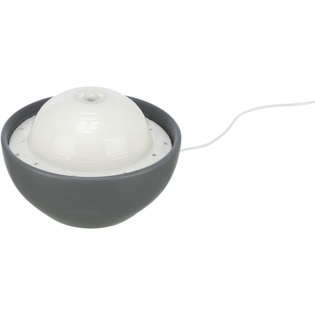 TRIXIE Trinkbrunnen Trinkbrunnen Vital Dome - grau/weiß - 1,5 l/20 × 10 × 20 cm
