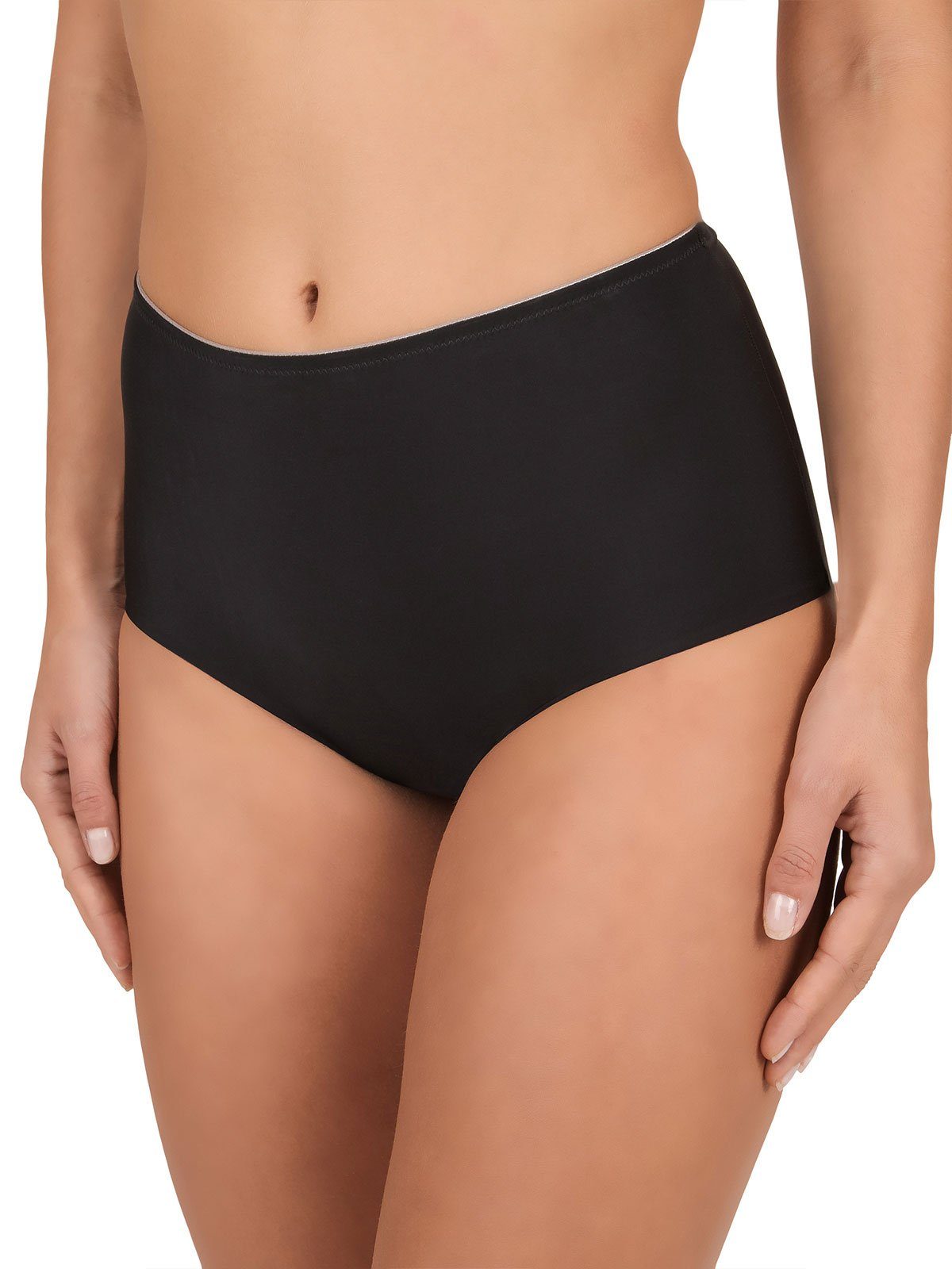 verstärkte Bauchpartie 2er Damen sand-schwarz Feeling Taillenslip Conturelle Pure Pack (Spar-Set, Slip 2-St)