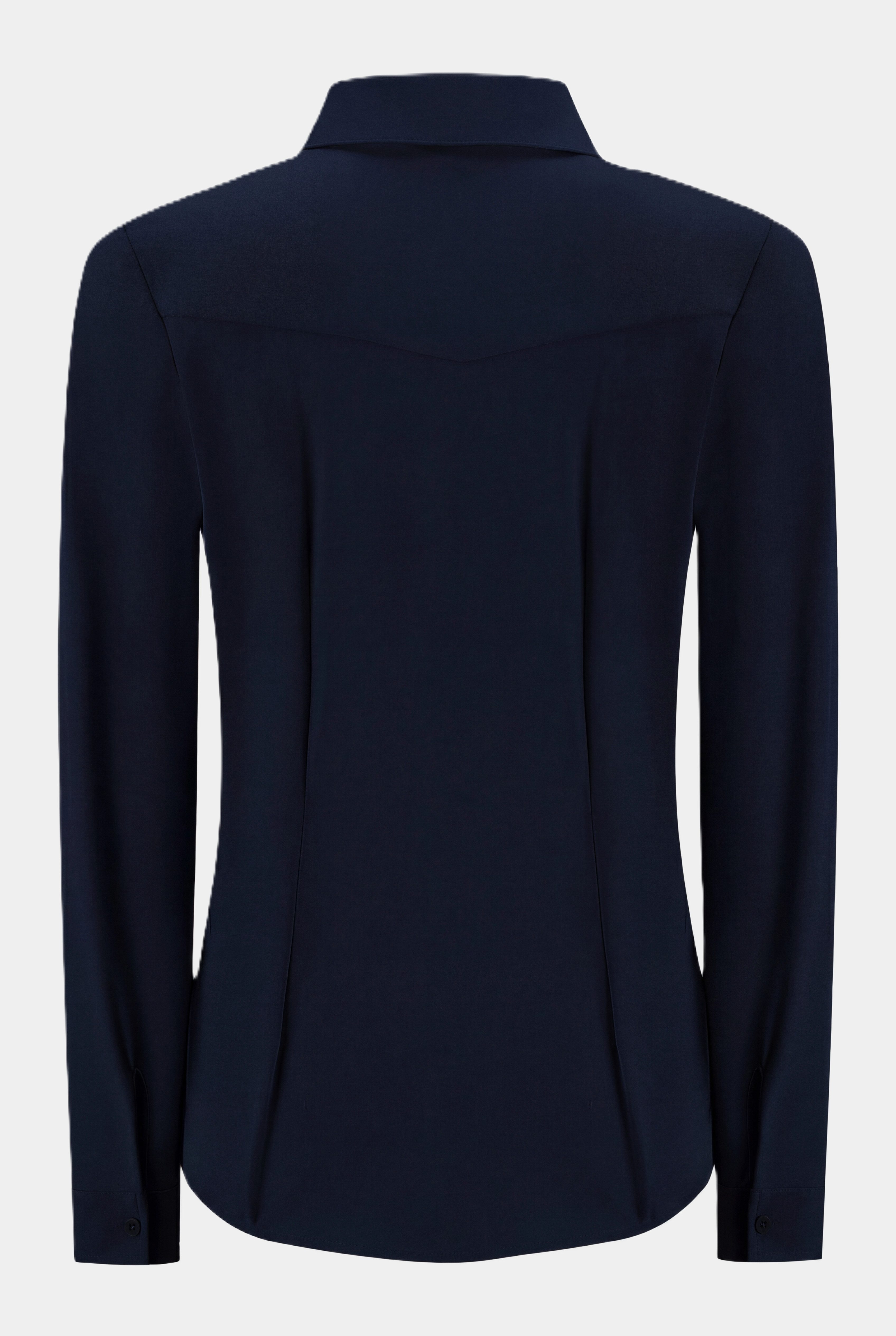 Travel 8 Blusenshirt Damen Fitted Travel Bluse Navy - Knitterarm & Formstabil