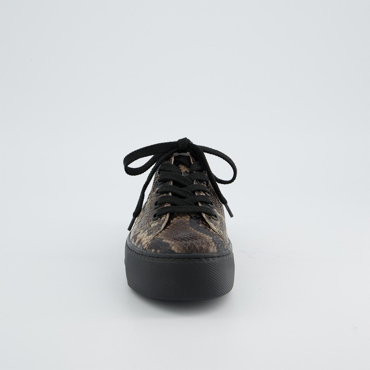 Paul Green 4790-818, Sneaker in Schwarz, kombiniert/Reptil für Damen Sneaker