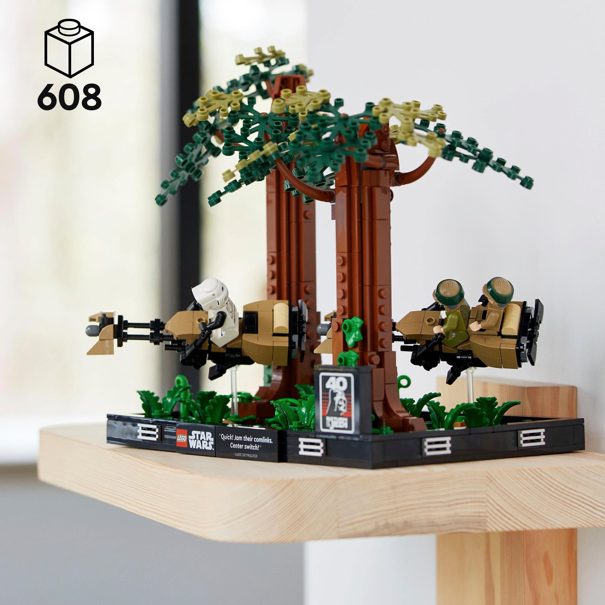 Star (608 LEGO® LEGO® Endor (75353), Konstruktionsspielsteine St) auf – Wars, Diorama Verfolgungsjagd