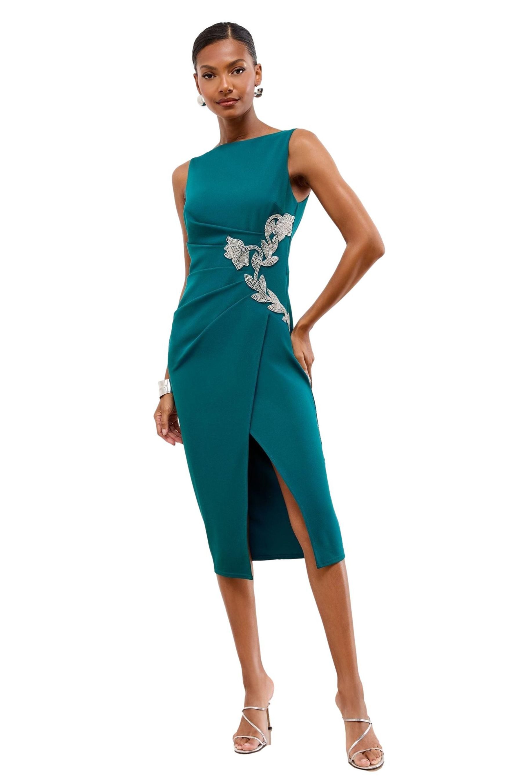 LIPSY Midikleid Lipsy Ärmelloses Midikleid mit Verzierung (1-tlg)