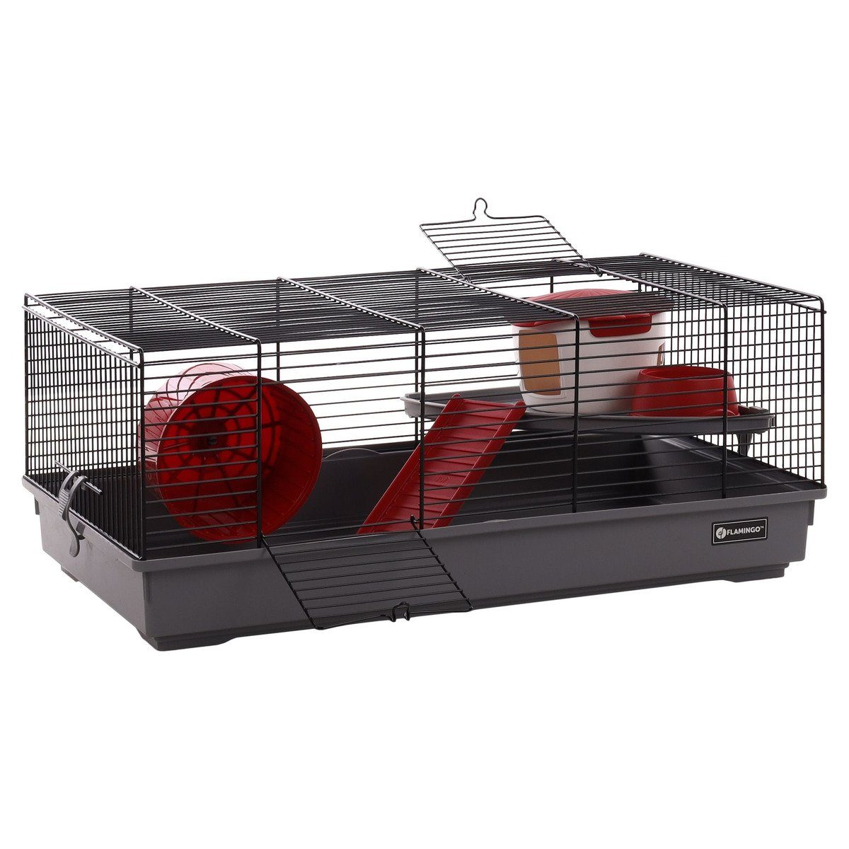 Kleintierkäfig Hamsterkäfig Jing schwarz/grau