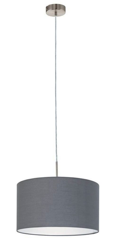 EGLO Hängeleuchte PASTERI, ohne Leuchtmittel, Leuchtmittel wechselbar, Hängelampe, Wohnzimmer, Esszimmer, Küche, Textilschirm, 110x38cm