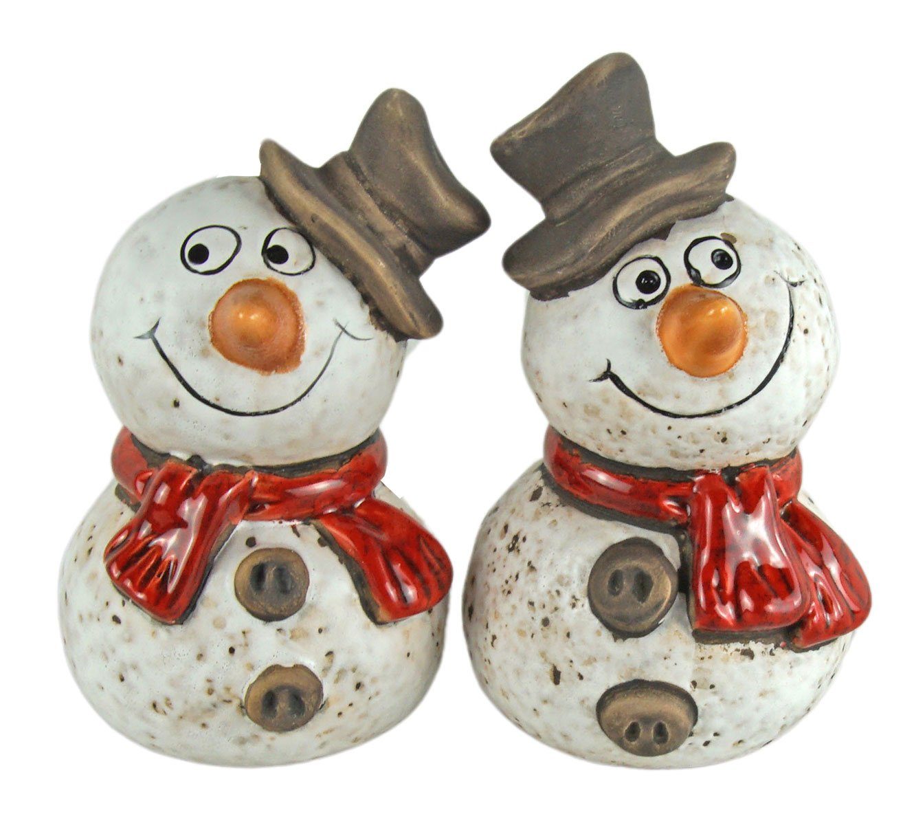 Krippenursel Dekofigur 2er Set urige Schneemänner (2 St)