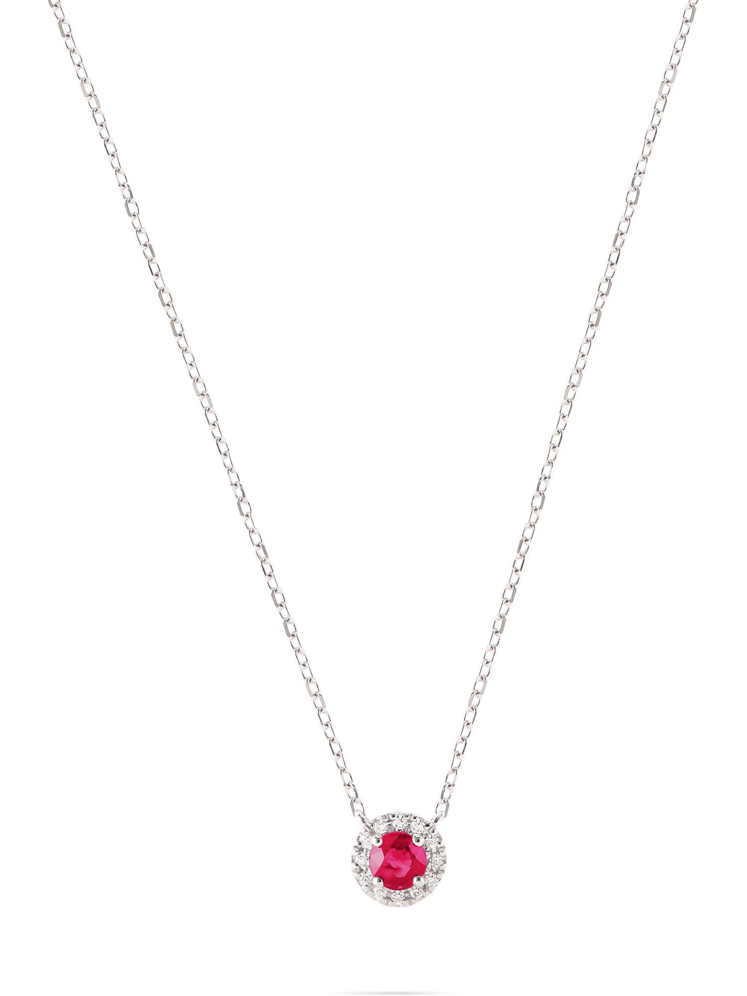 CHRIST Collier CHRIST Damen-Kette 585er Weißgold 1 Farbstein