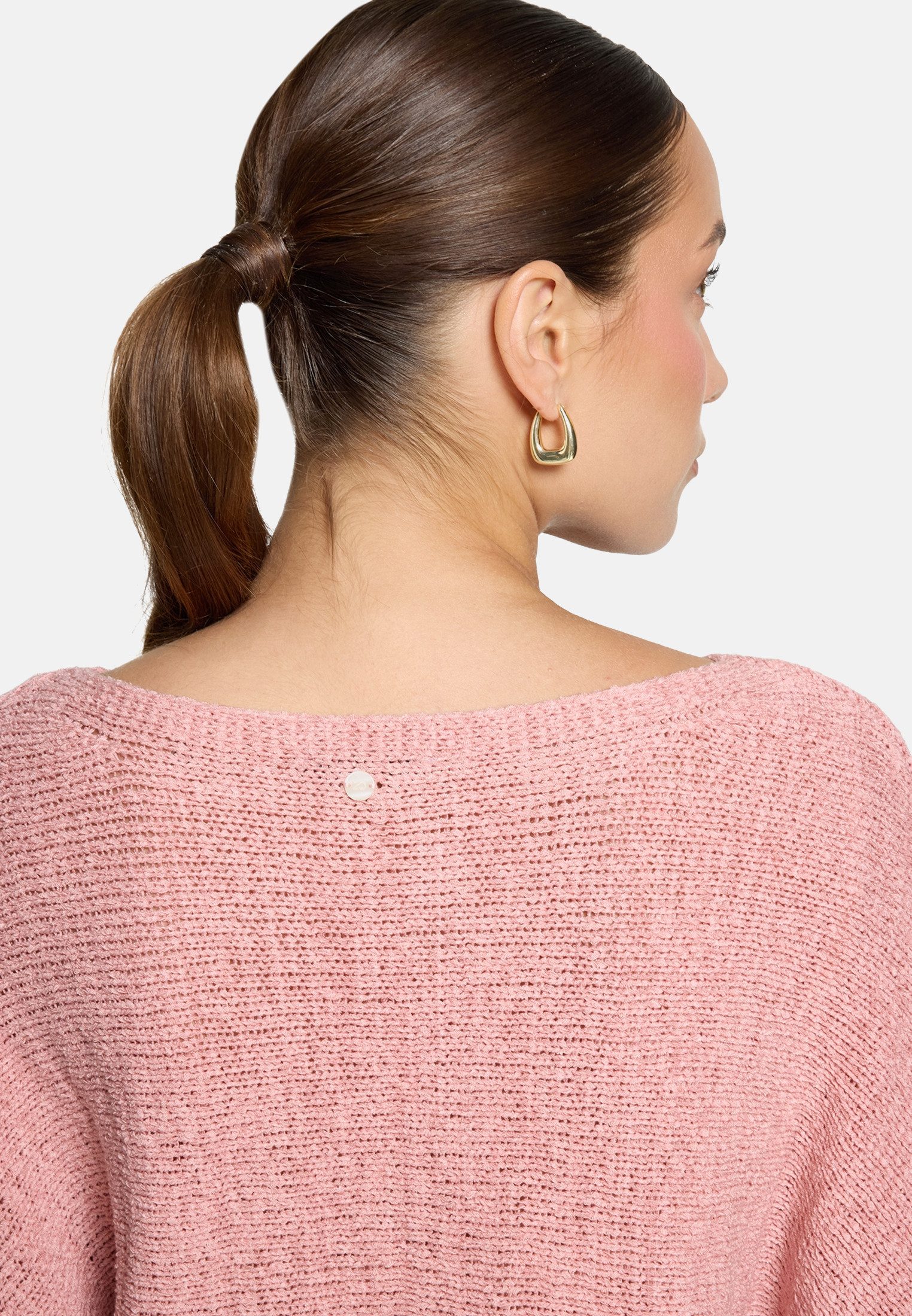 Zero Strickpullover Damen mit Fledermausärmeln (1-tlg) Gerippt