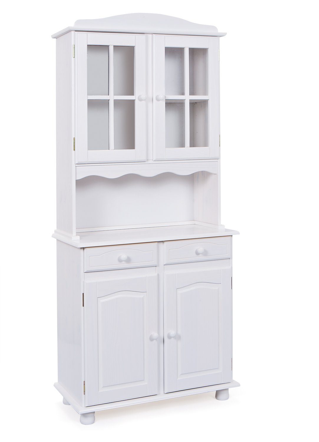 ebuy24 Vitrine Valux Vitrinenschrank 2 Türen, 2 Glastüren, 2 Schu