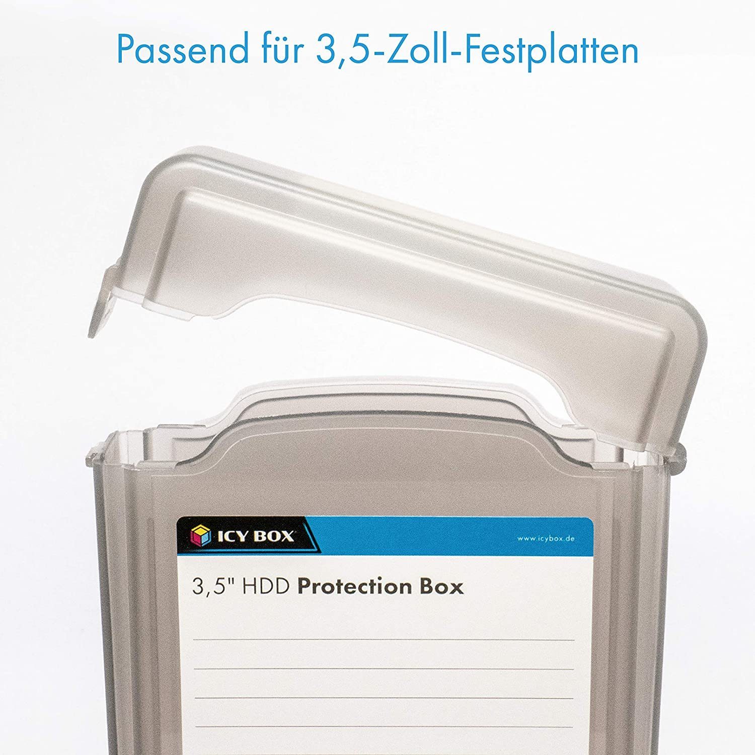 Schutzgehäuse, Set Box, Schutzhüllen ICY 3,5 für Kunststoff, 6er stapelbar BOX für IB-AC602b-6, Hardcase Festplatten Hülle, Festplatte, mehrfarbig HDD, Zoll, Festplatten-Gehäuse