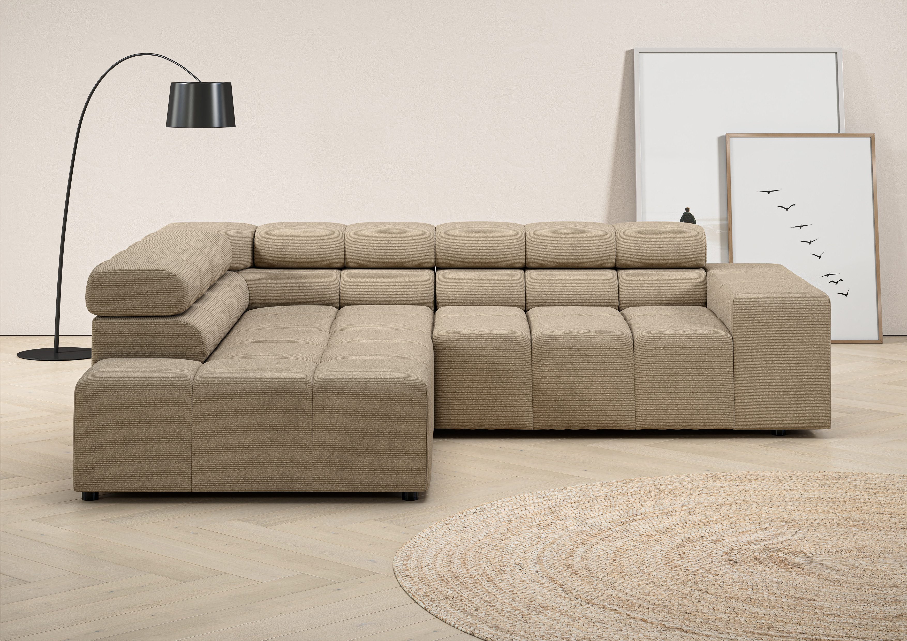 INOSIGN Ecksofa Ancona, incl. Kopfteilverstellung + günstig online kaufen
