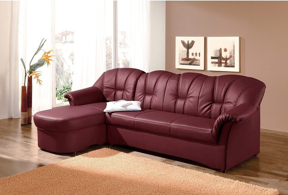 DOMO collection Ecksofa Papenburg, zeitlose Rückensteppung, günstig online kaufen