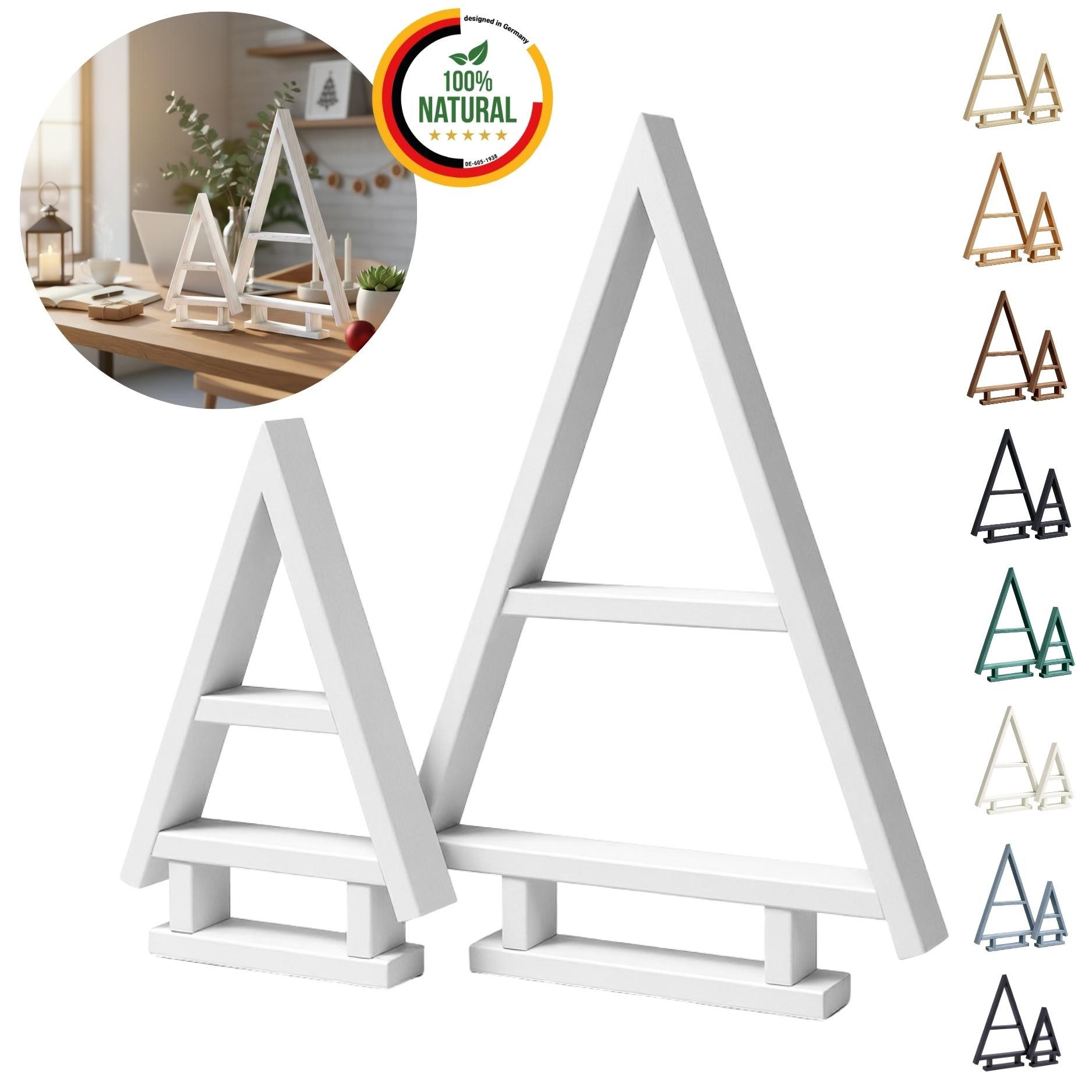 Floranica Weihnachtsfigur Deko 2er SET Handgemacht Weihnachtsbaum Tannenbau günstig online kaufen