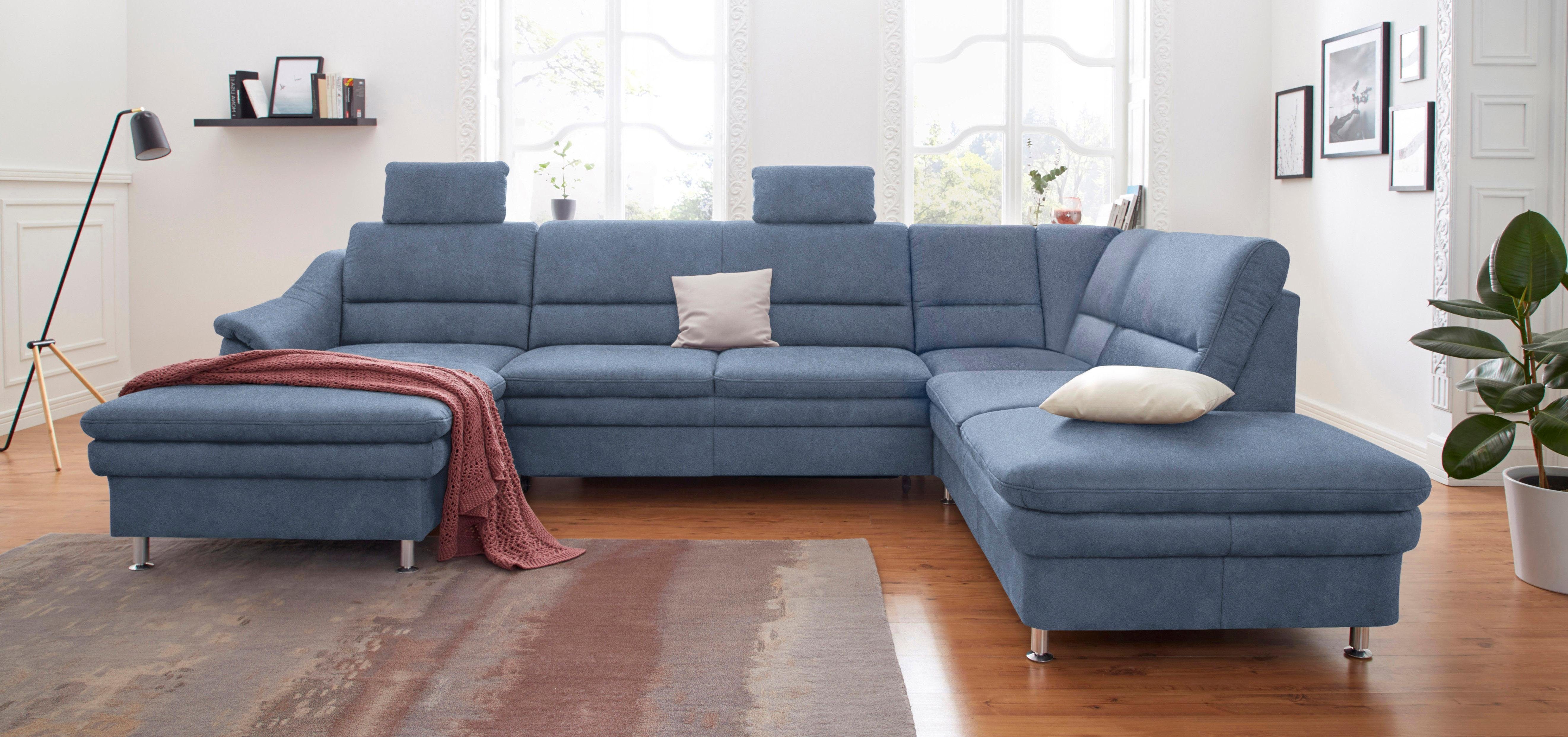 sit&more Wohnlandschaft Cardoso U-Form, mit Federkern und Kopfstützen, mit Bettfunktion und Relaxfunktion