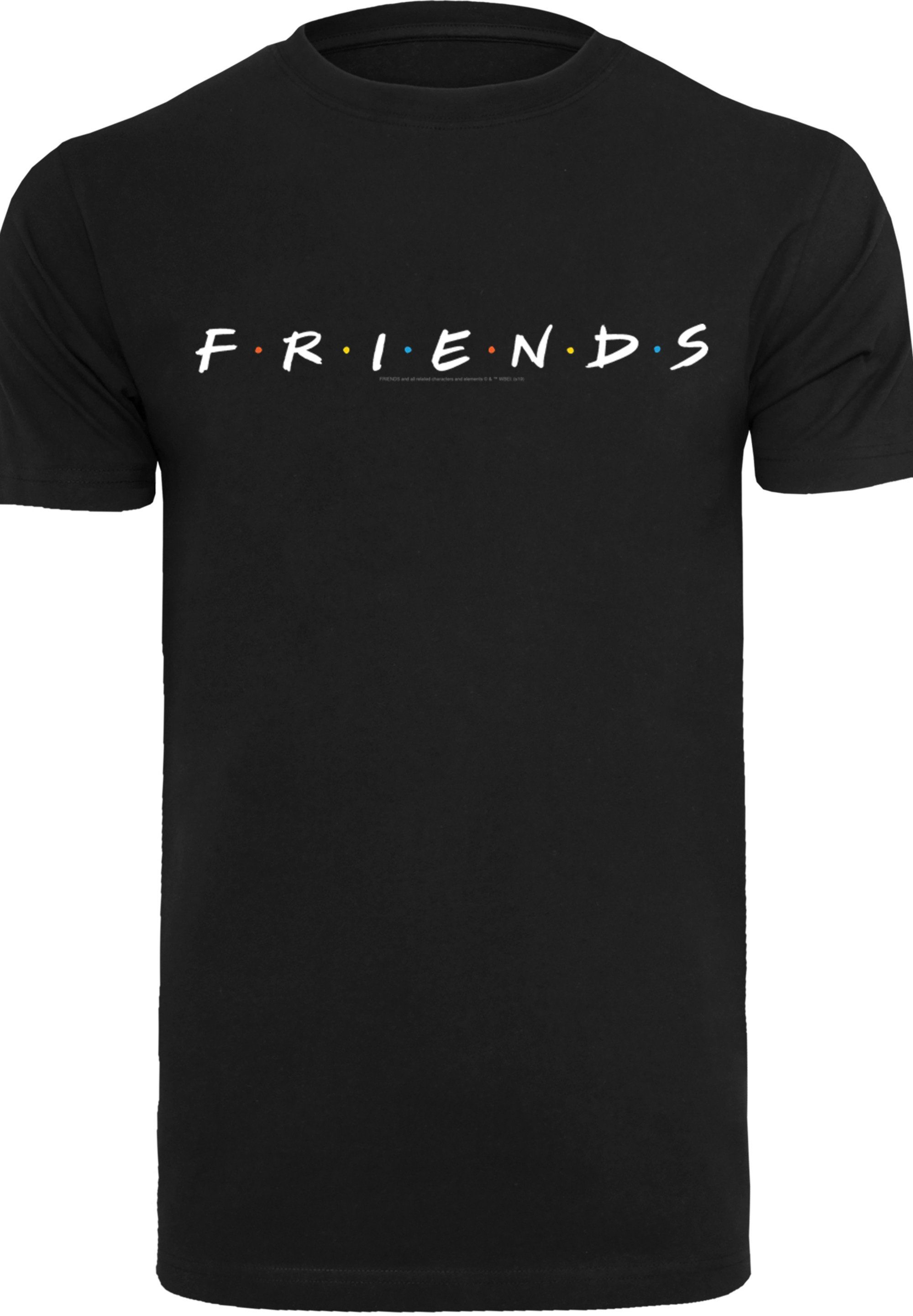 Serie Merch,Regular-Fit,Basic,Bedruckt F4NT4STIC Logo Text FRIENDS Herren,Premium TV T-Shirt