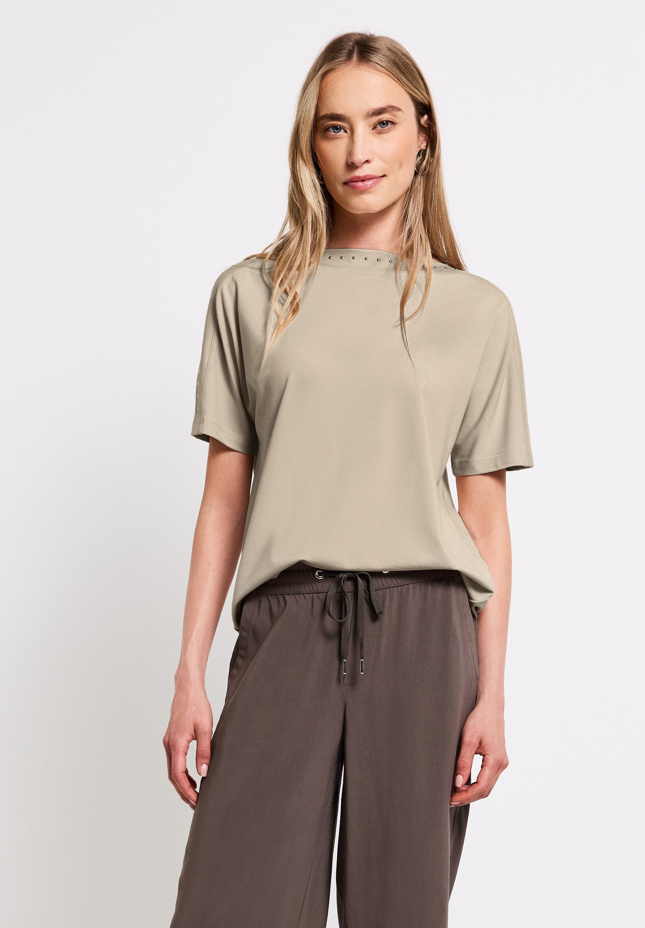 STREET ONE T-Shirt mit Nieten günstig online kaufen