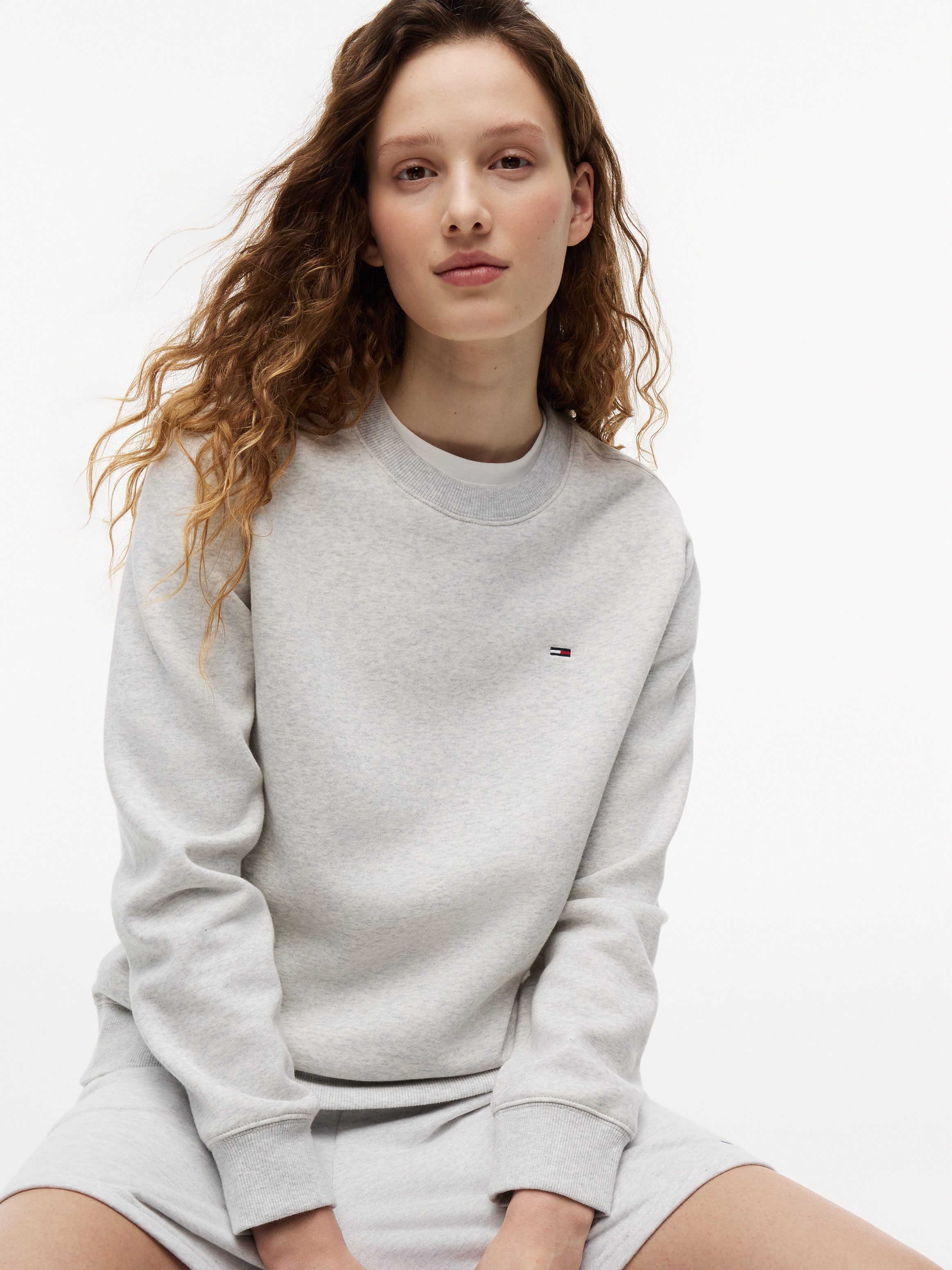 Tommy Jeans Sweatshirt TJW REG S FLAG CREW Baumwollmischung