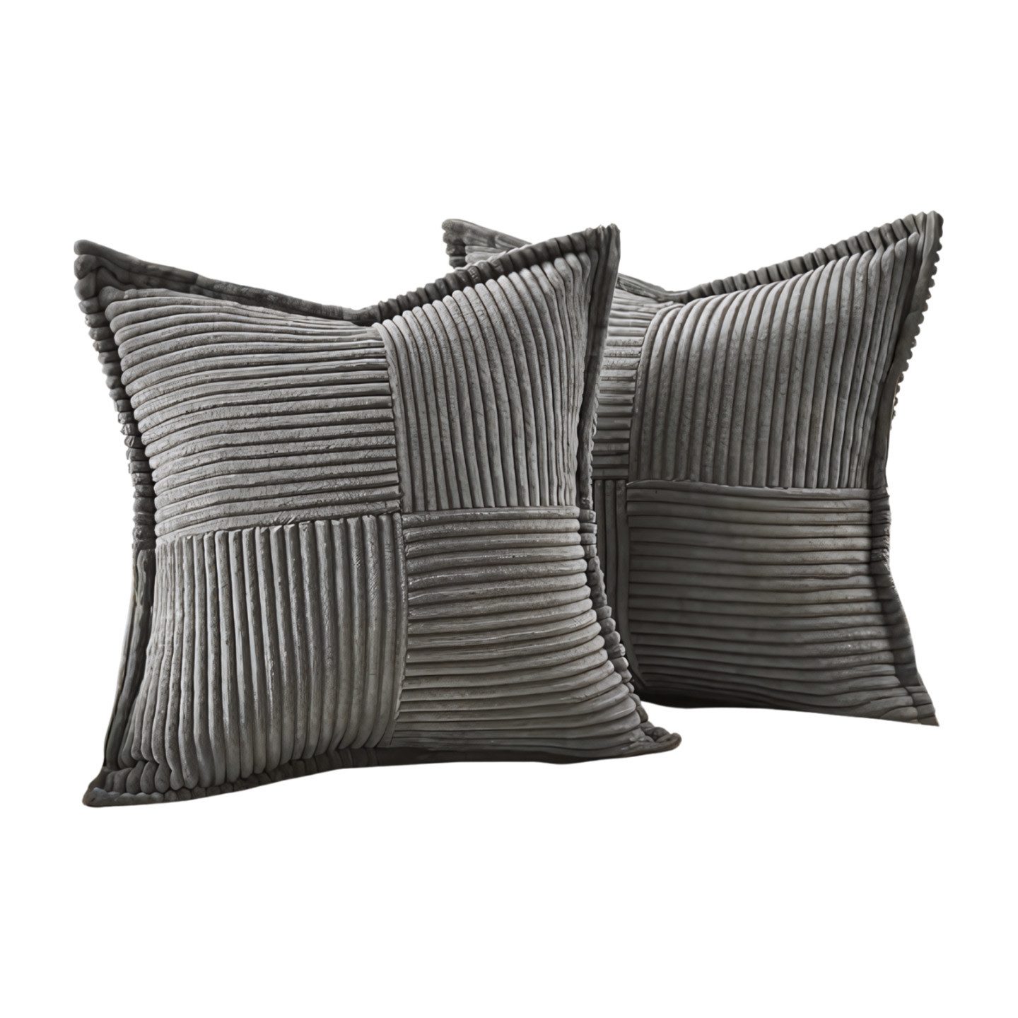 Interior by Hakito Dekokissen 2er Set Kissenbezug Kordsamt gestreift inklus günstig online kaufen