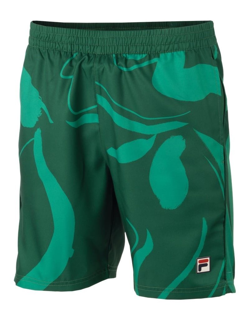 Fila Shorts Tennishose Leo (100% Polyester) kurz dunkelgrün Herren