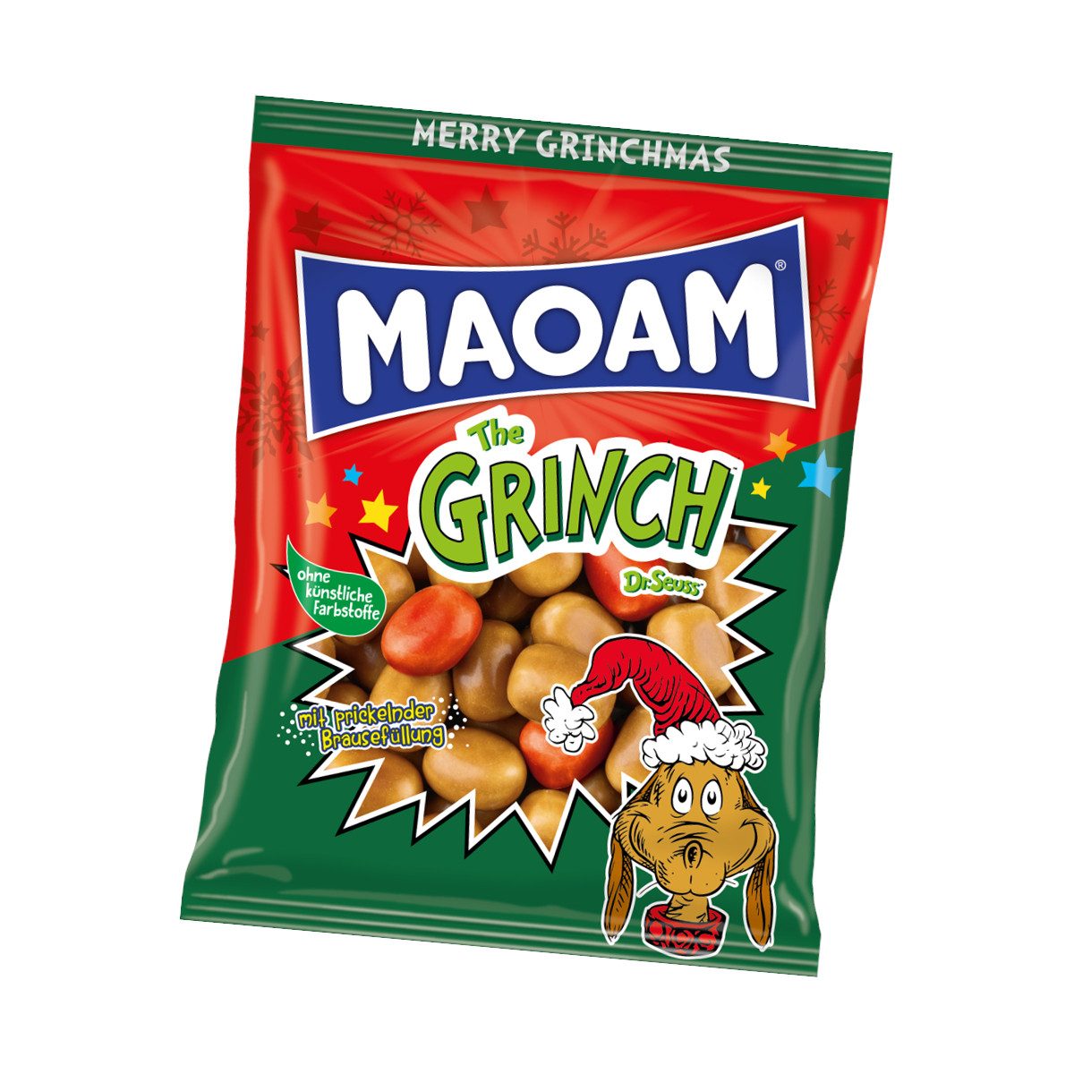 HARIBO Süßigkeit, Haribo Maoam Kracher Grinch Hund Max Merry Grinchmas Kaubonbon 175g