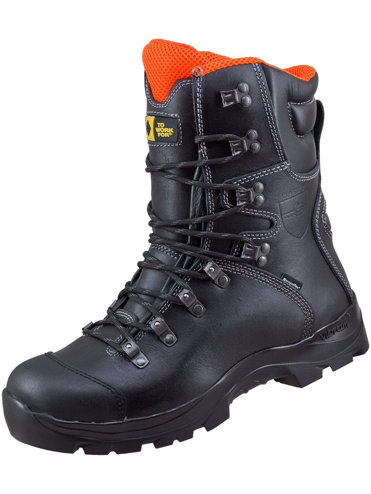 ToWorkFor Forststiefel Bergen S3 Klasse 2 Sympatex Arbeitsschuh,  Forstschutzstiefel