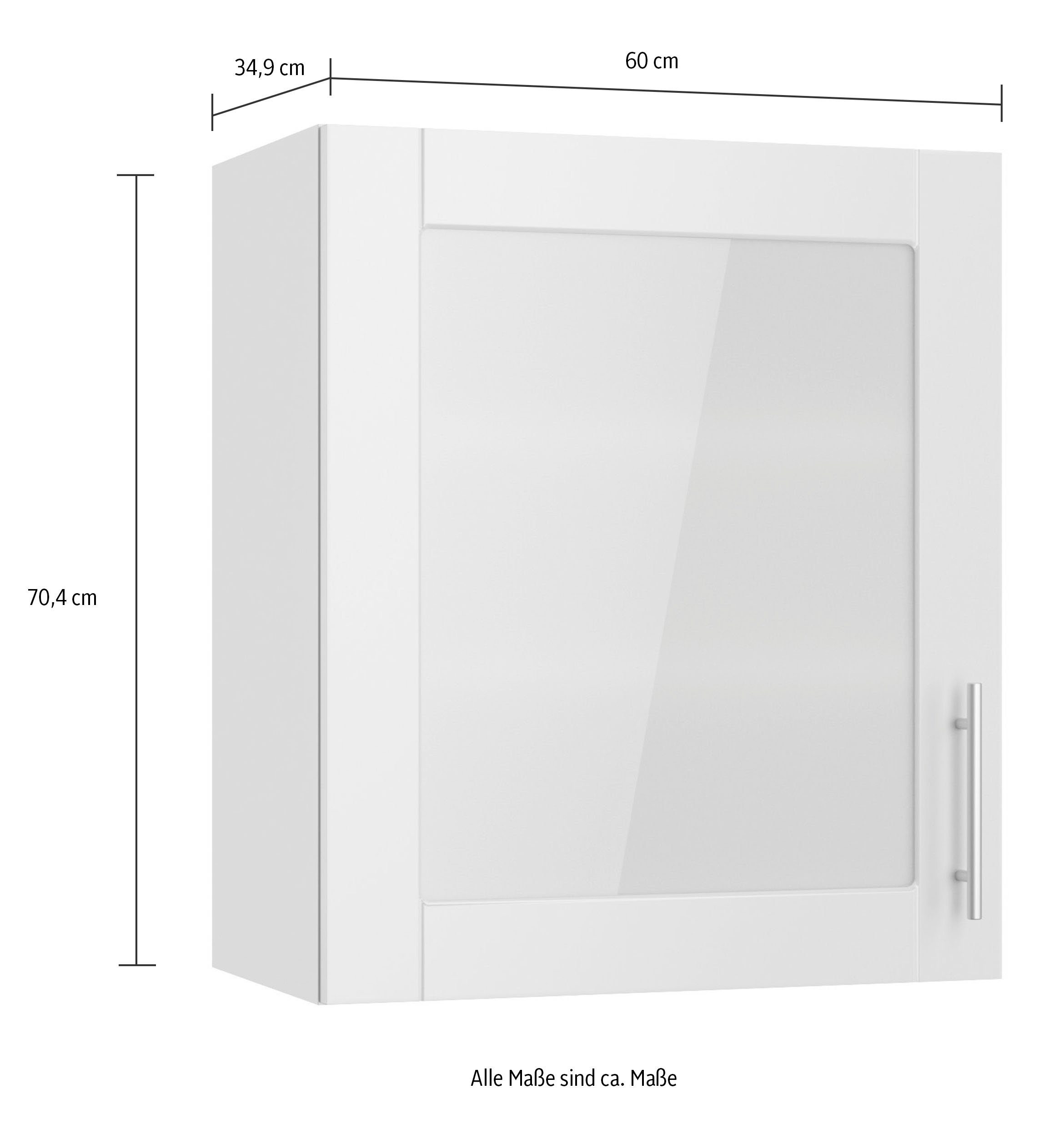 | Ahus Breite OPTIFIT hellgrau cm 60 matt/hellgrau hellgrau Glashängeschrank