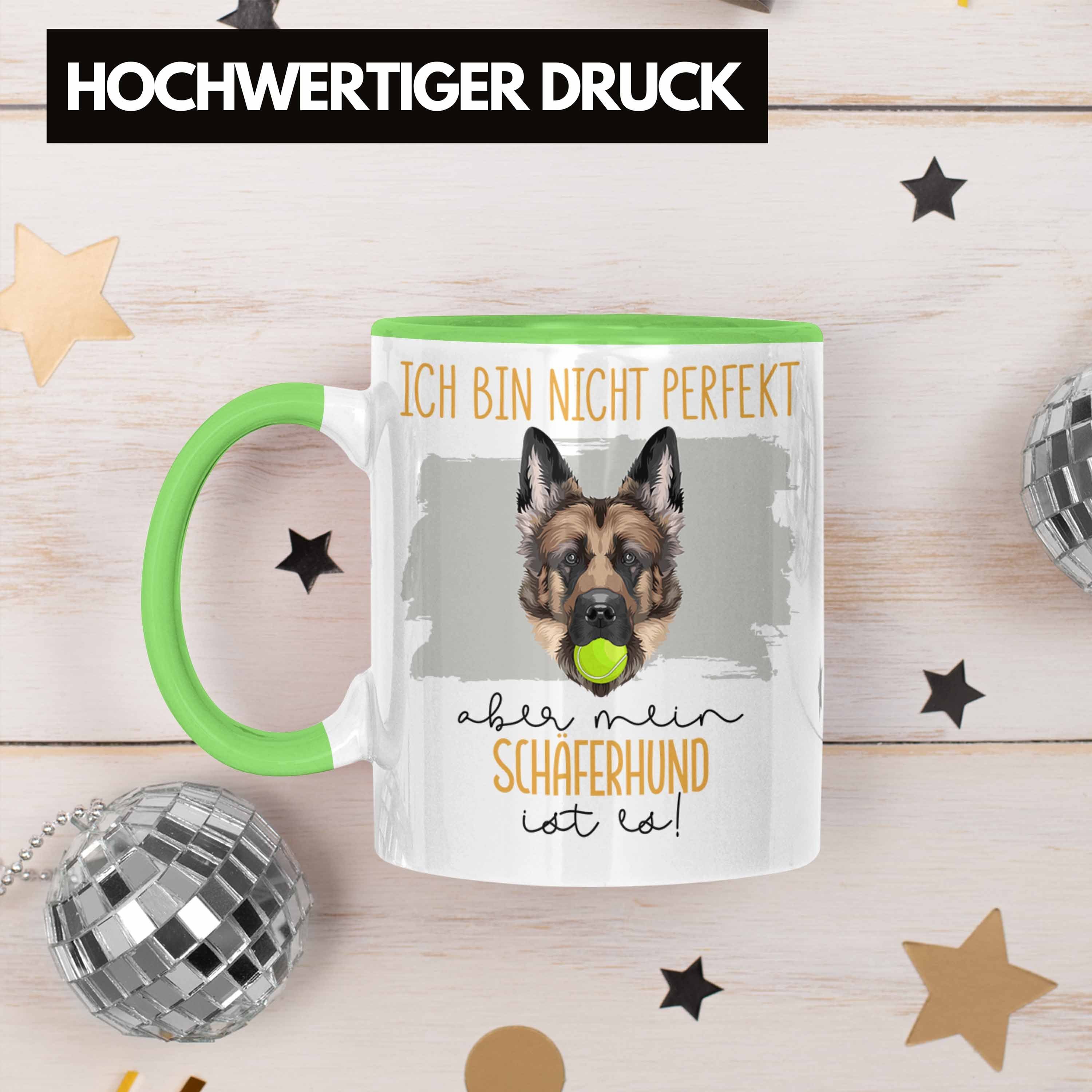Geschenk Spruch Besit Schäferhund Besitzer Trendation Lustiger Geschenkidee Tasse Grün Tasse
