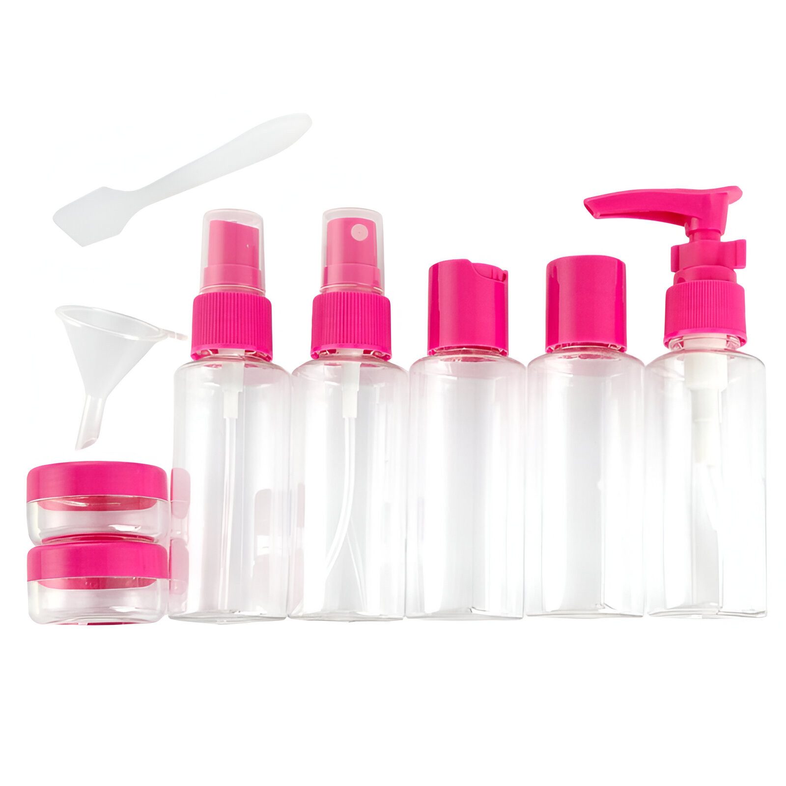 WS-Trend Reisebehälter Kulturbeutel Reiseflaschen 9-tlg Set, Schampooflasche Dosen (Spar-Set, 9 St)