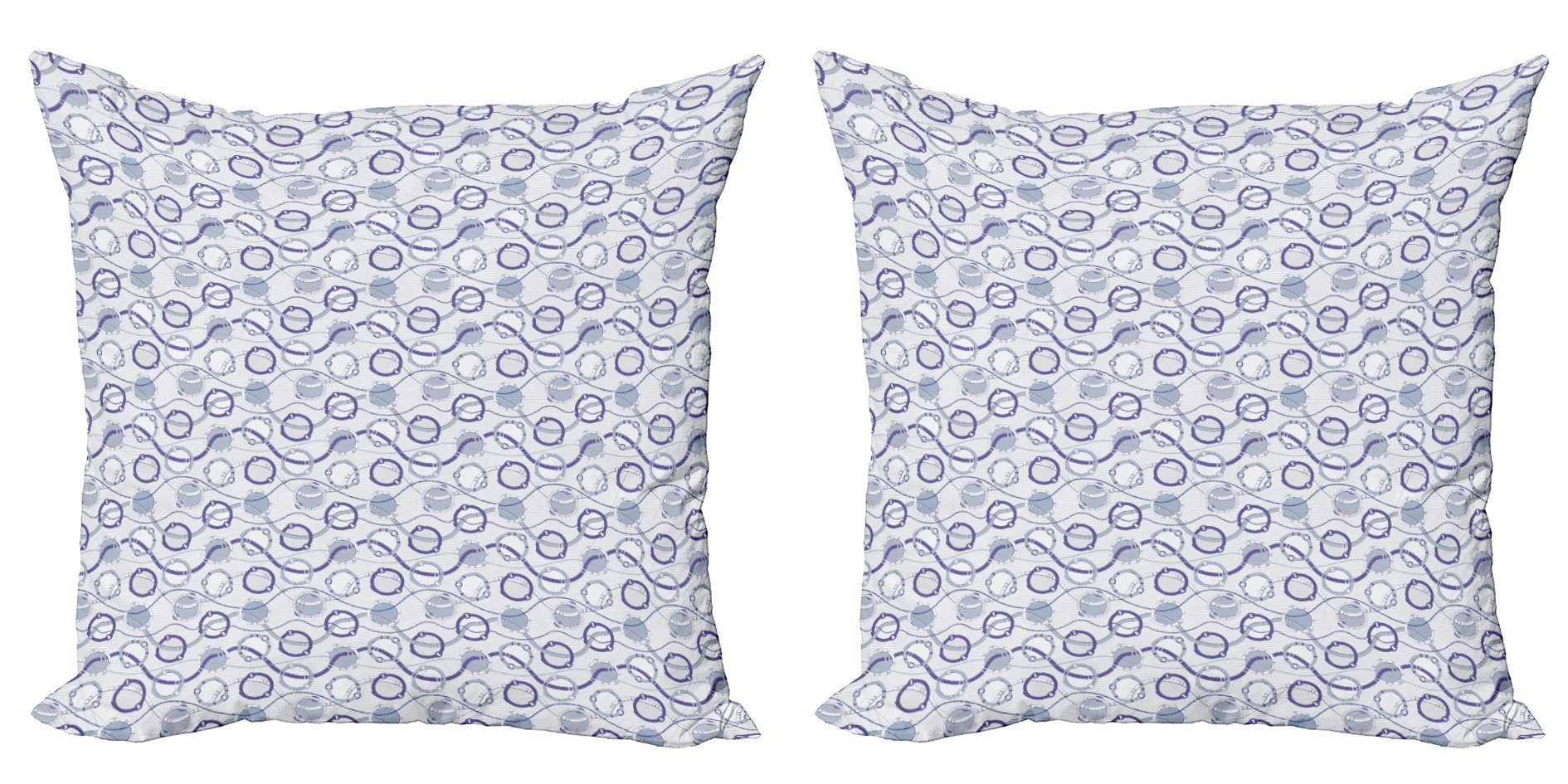 Kissenbezüge Modern Accent Doppelseitiger Digitaldruck, Abakuhaus (2 Stück), blau Wasser Tupfen Buckle