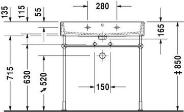 Duravit Einbauwaschbecken Duravit Waschtisch VERO AIR o ÜL m HLB 8