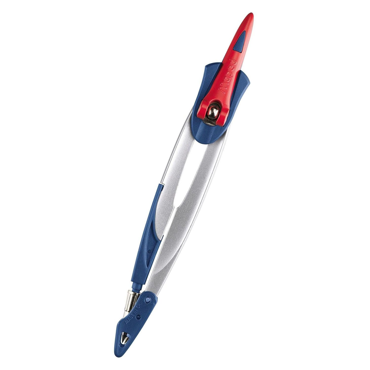 MAPED Zirkel Maped Zirkelkasten Stop System, 3-teilig, blau