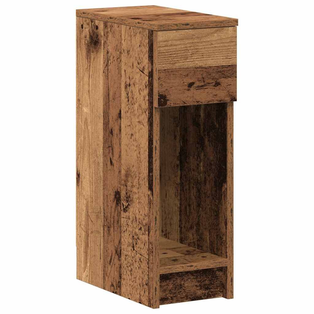 vidaXL Nachttisch NA Nachttisch Holzwerkstoff Schlafzimmer mit Schublade 20x36x60 cm