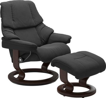 Stressless® Relaxsessel Reno (Set, Relaxsessel mit Hocker), mit Hocker, mit Classic Base, Größe S, M & L, Gestell Braun