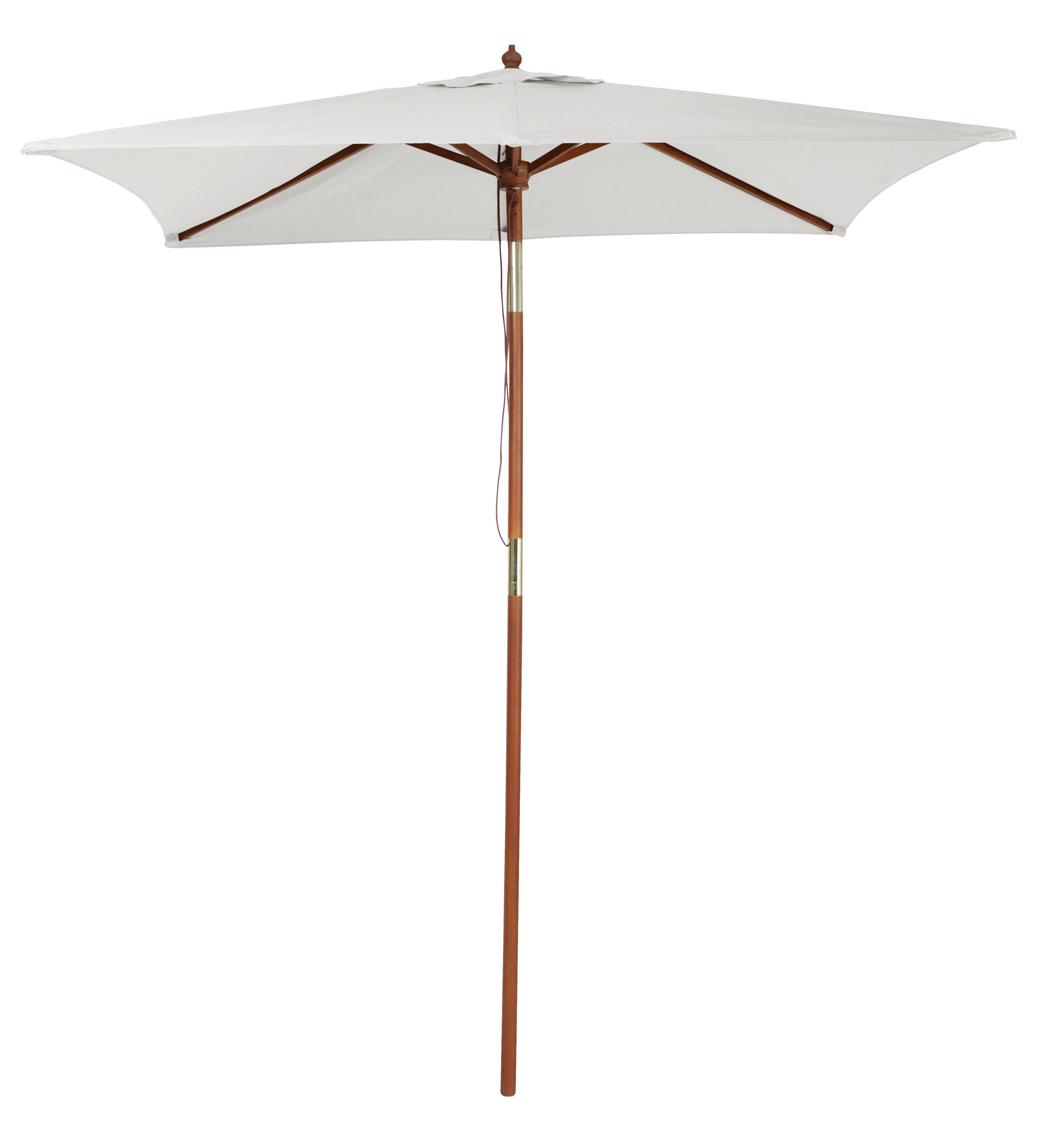 Pure Home & Garden Sonnenschirm Pino natur 200x150 cm Holz Schirm