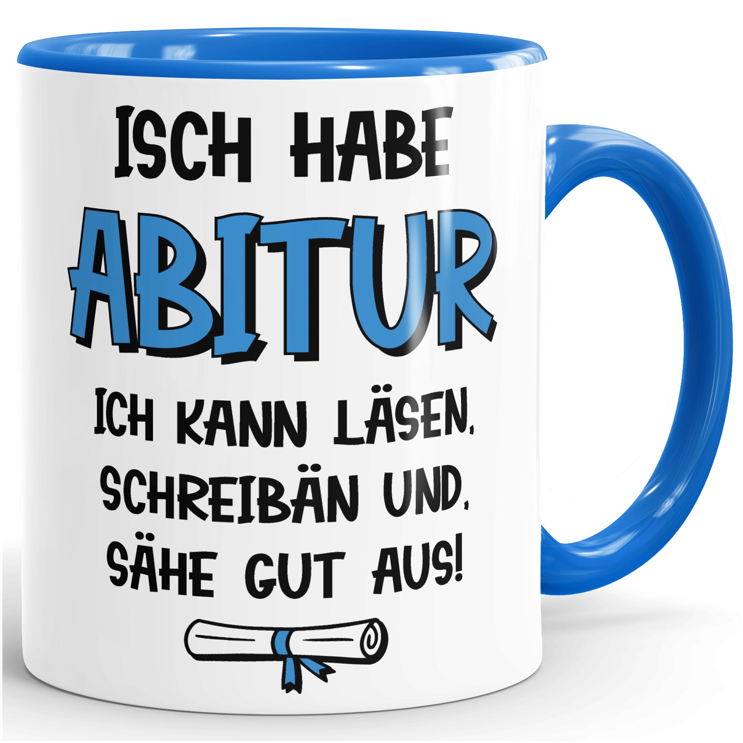 MoonWorks Tasse Kaffee-Tasse Abschlussgeschenk Lustig - Geschenk Abschluss Abitur, Keramik