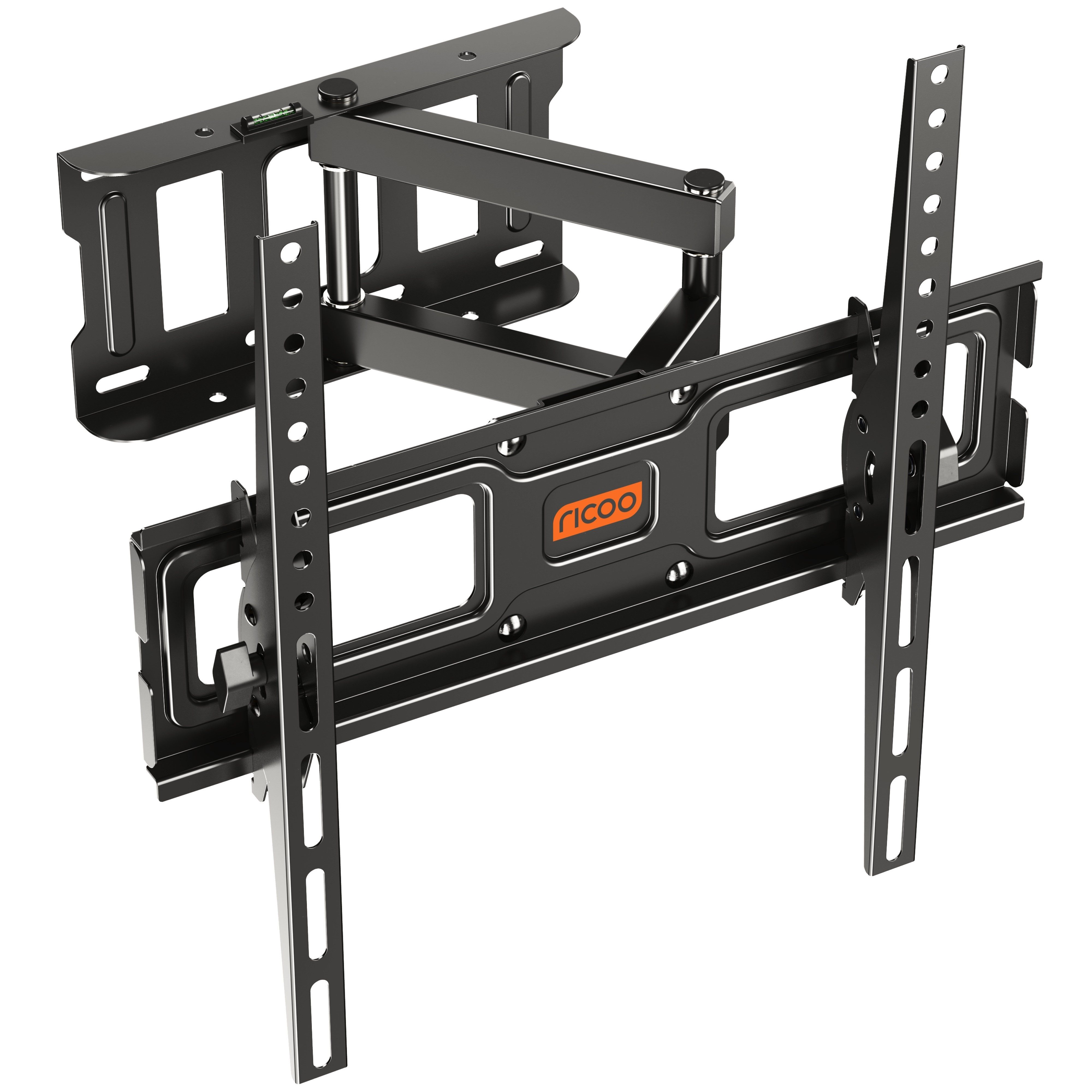 RICOO TV-Wandhalterung Wandhalterung TV 55 Zoll 32 Zoll bis 65 Zoll max 50Kg schwenkbar S6144, (bis 55 Zoll, VESA 200x200 bis 400x400, 1-tlg., ausziehbar neigbar 31" 43" 48" 50" 55" 60" 65" drehbar Halterung, bis 15° Neigung, bis zu 180° Schwenkung Fernseher Halter universal)