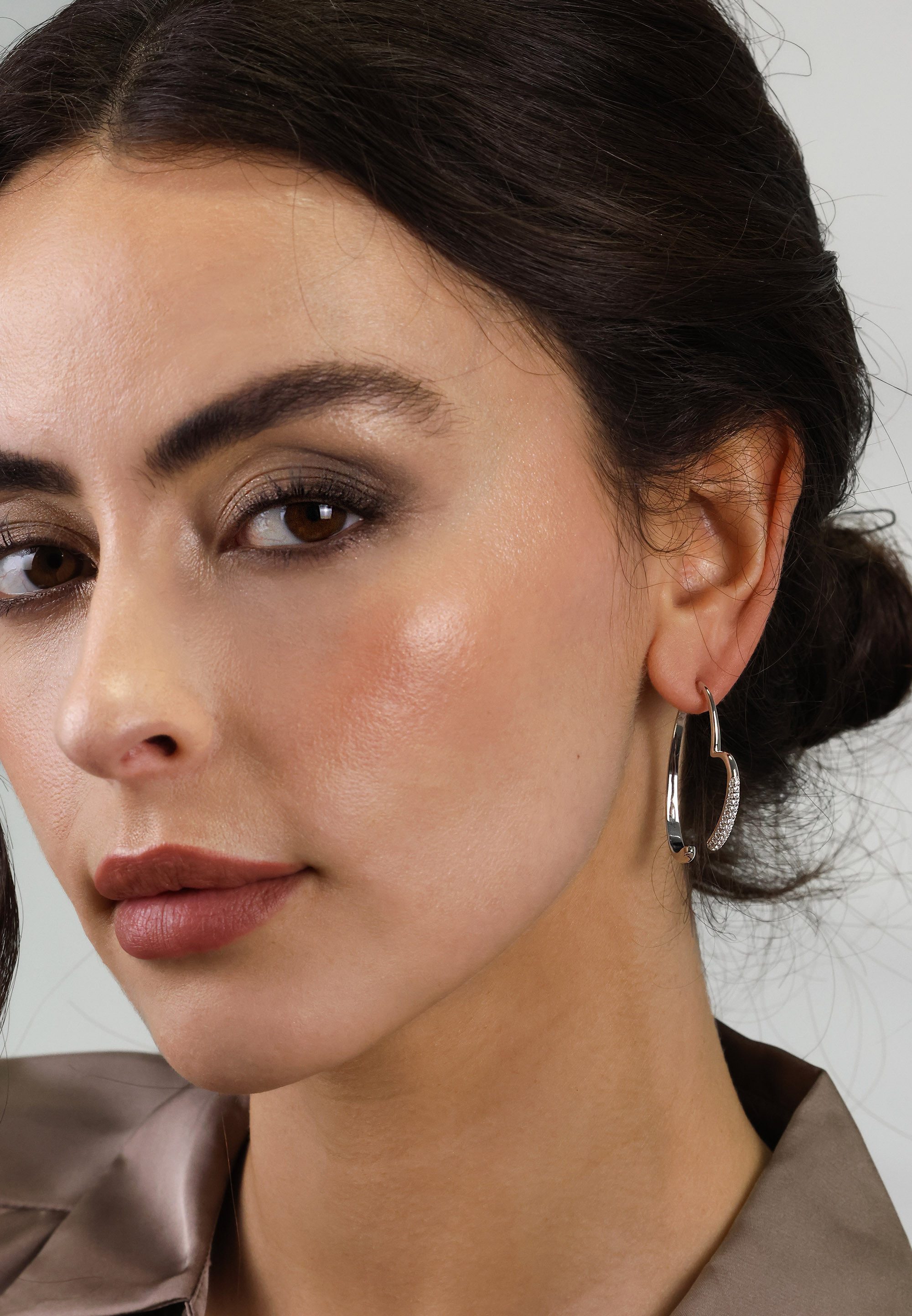 NANA KAY Paar Creolen Pure Love (2-tlg), mit Zirkonia Steinen