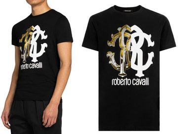 roberto cavalli T-Shirt ROBERTO CAVALLI FIRENZE LOGO PRINT LUXURY CREW NECK T-SHIRT RETRO SHIR