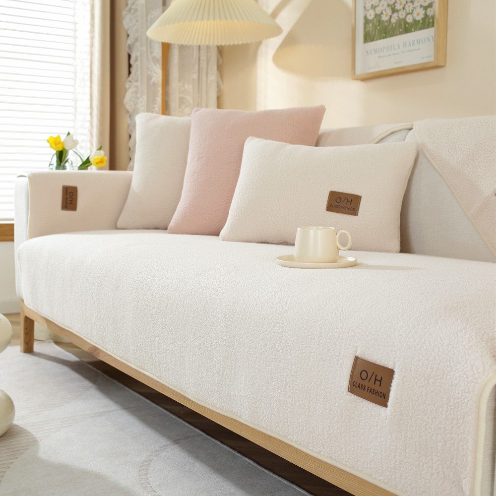 NUODWELL Sofahusse Hussen-Set Sofa Abdeckung Kissen Winter rutschfest günstig online kaufen