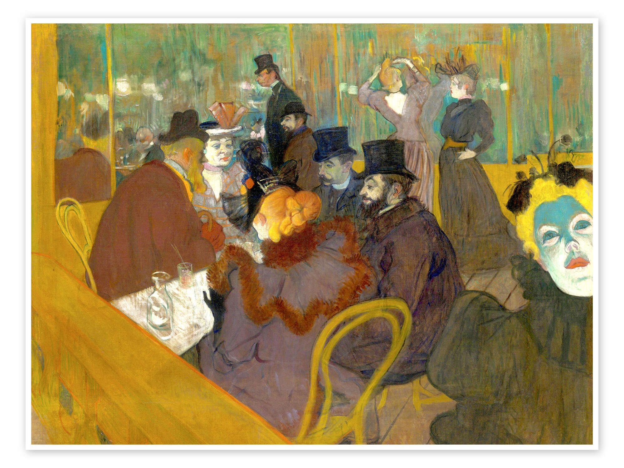 Posterlounge Wandbild Im Kabarett, Henri de Toulouse-Lautrec, erhältlich als Poster, Leinwandbild, Wandsticker oder Acrylglasbild