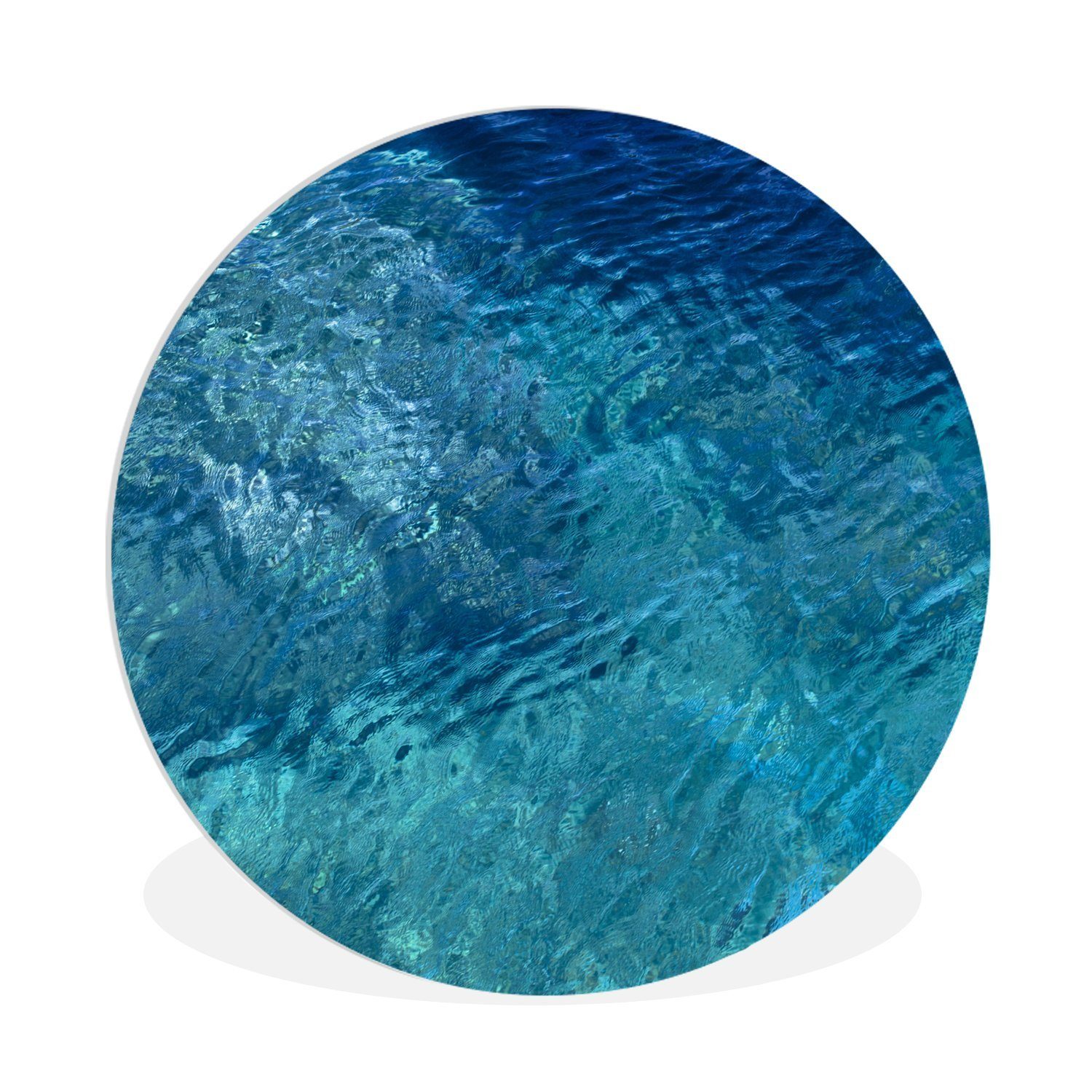 MuchoWow Gemälde Meer - Golf - Wasser, (1 St), Kreis Wanddekoration Forex, Rundes Wandbild, Wohnzimmer, 30x30 cm