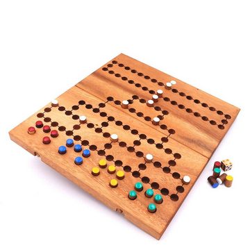 ROMBOL Denkspiele Spiel, Brettspiel Barrikade - lustiges Würfelspiel für die ganze Familie, Holzspiel